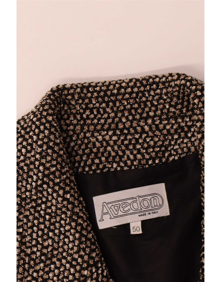 Avedon Dame 2-knaps blazerjakke IT 50 XL Brun Plettet Uld