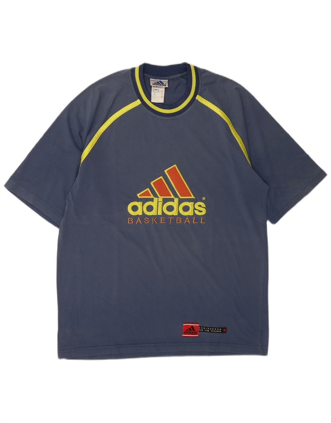 Adidas Herre grafisk T-shirt Top Medium Marineblå Bomuld