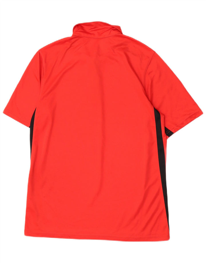 Nike Dri Fit poloshirt til mænd, medium rød Colourblock Polyester