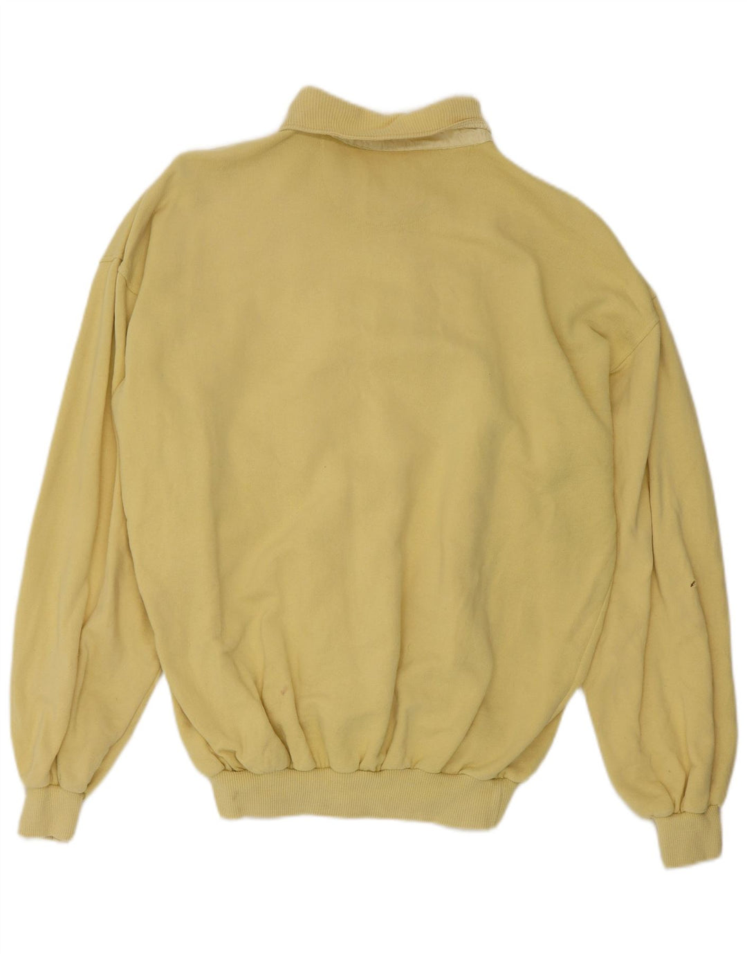 Tænk Pink Herre Polo Neck Sweatshirt Jumper IT 50 Medium Gul Bomuld