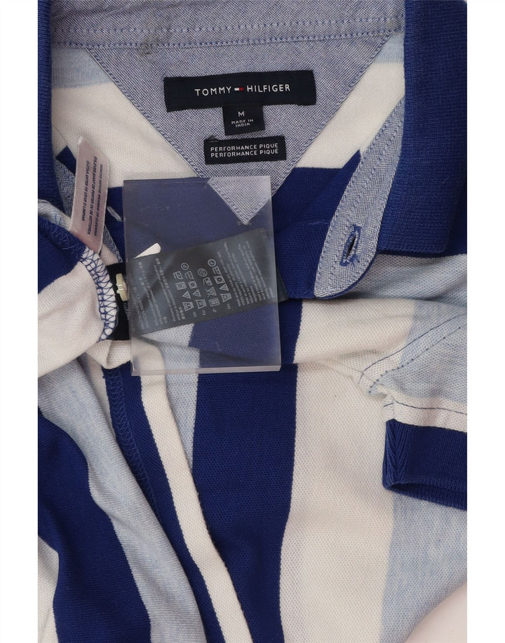 TOMMY HILFIGER Poloshirt til mænd mellemblå stribet bomuld