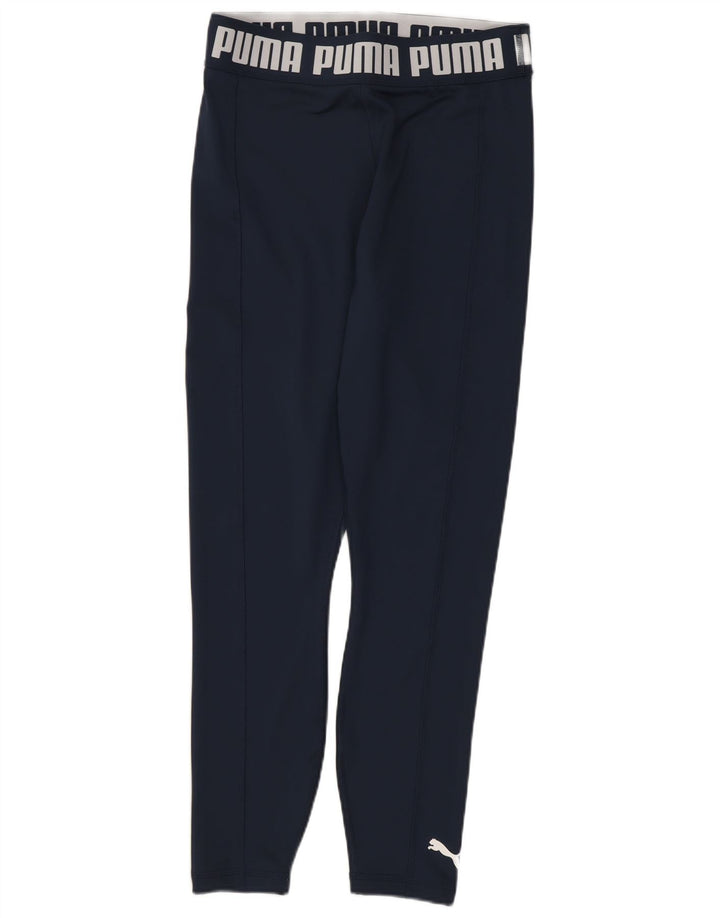 Puma Grafiske Leggings til kvinder UK 10 Small Navy Blue