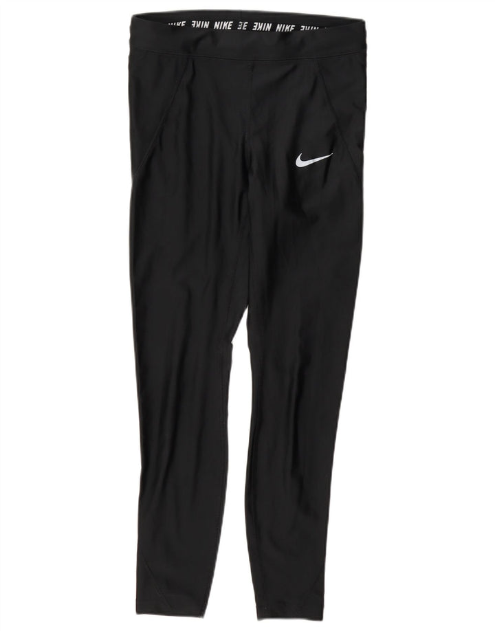 Nike Dame Dri Fit Leggings UK 10 Small Black
