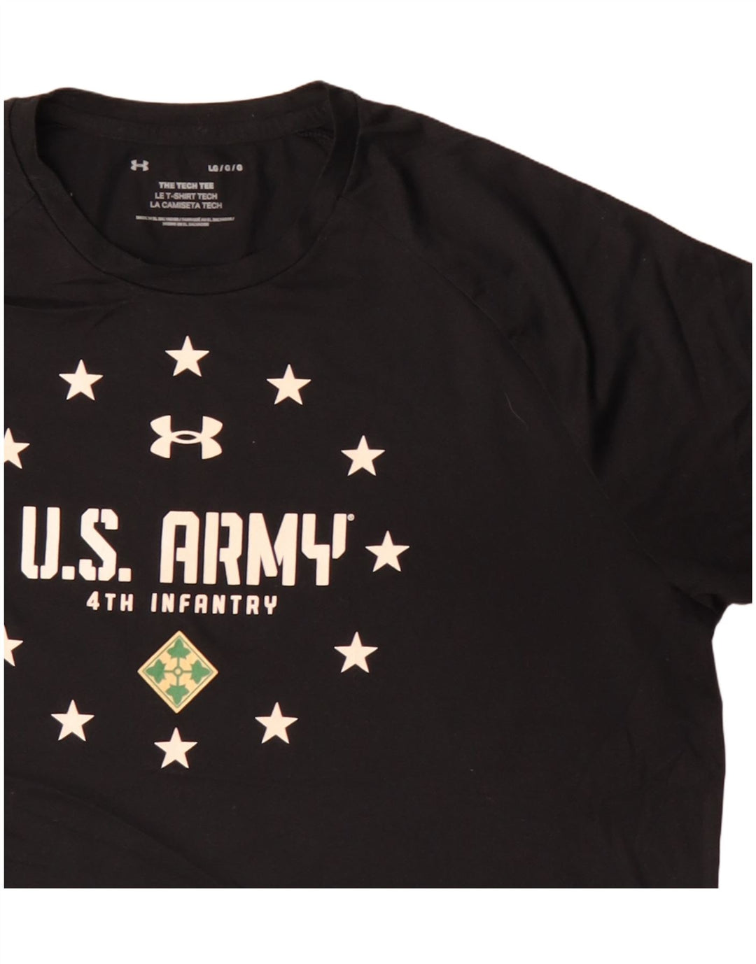 Under Armour Herre U.S. Army Grafisk T-Shirt Top Stor Sort