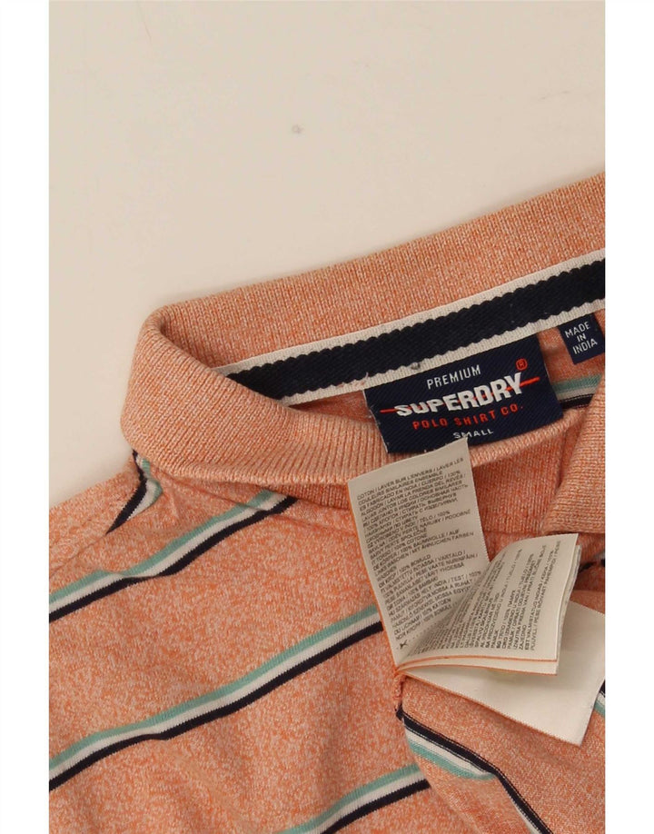 Superdry herre poloshirt lille orange stribet bomuld