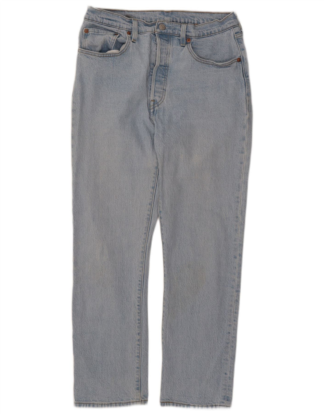 LEVI'S Dame 501 Straight Jeans W31 L28 Blå Bomuld