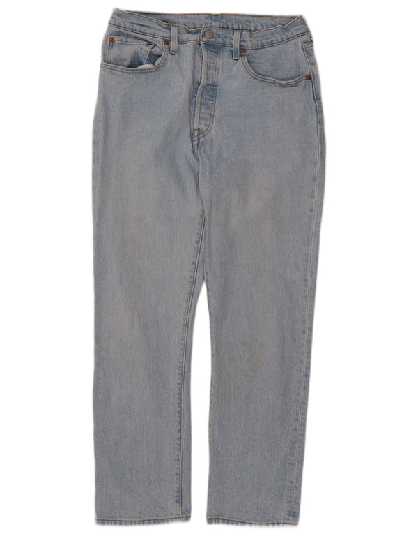 LEVI'S Dame 501 Straight Jeans W31 L28 Blå Bomuld
