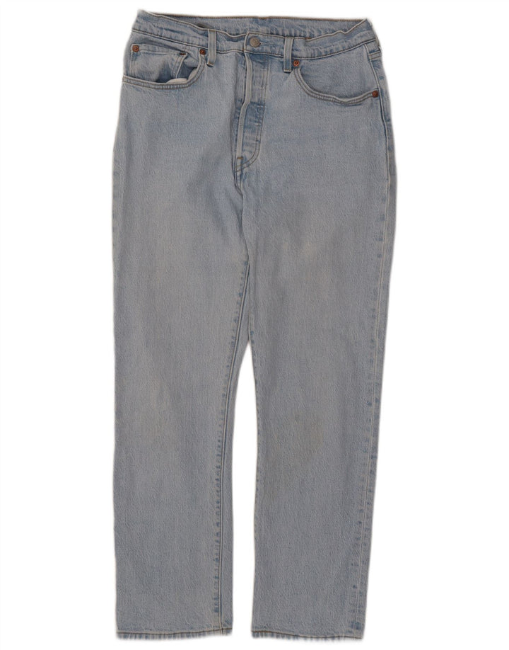 LEVI'S Dame 501 Straight Jeans W31 L28 Blå Bomuld