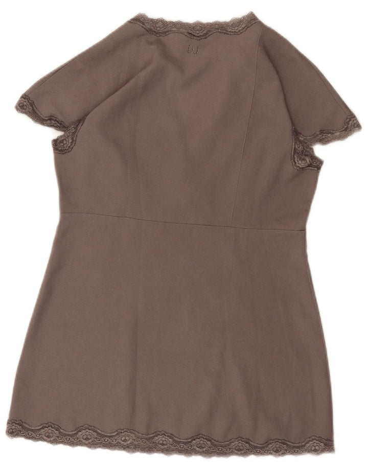 Liu Jo Dame Bluse Top UK 8 Lille Grå