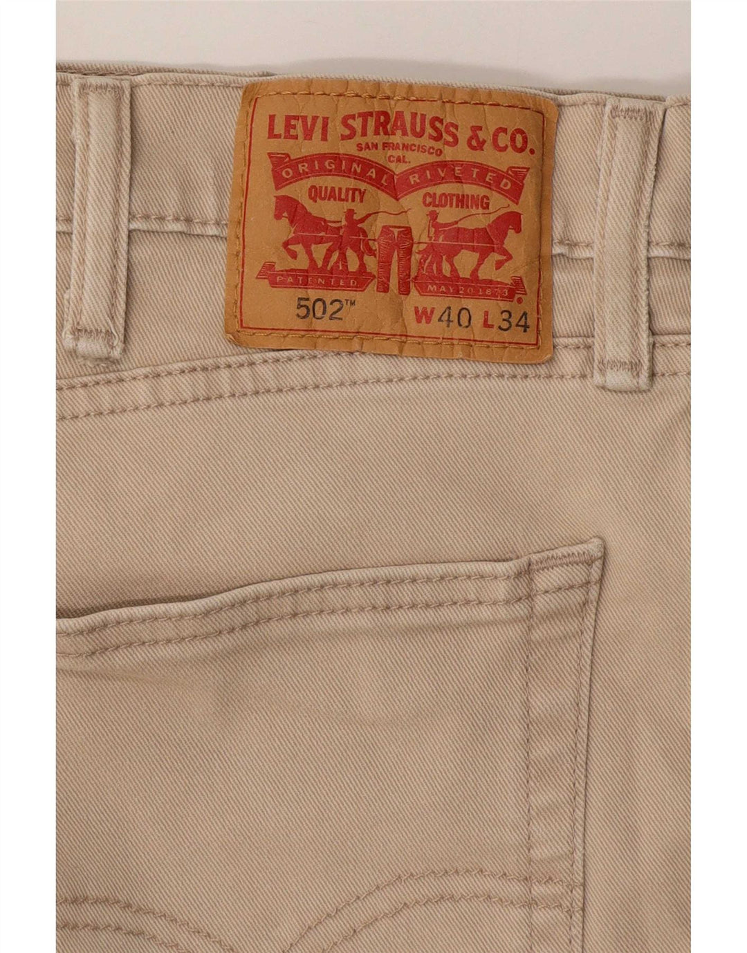 Levi's Herre 502 tilspidsede jeans W40 L27 Beige