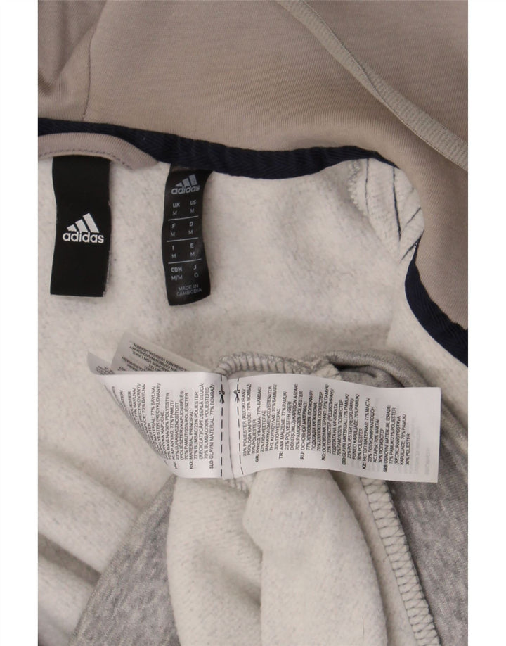 Adidas Hættetrøje med lynlås til mænd mellemgrå bomuld