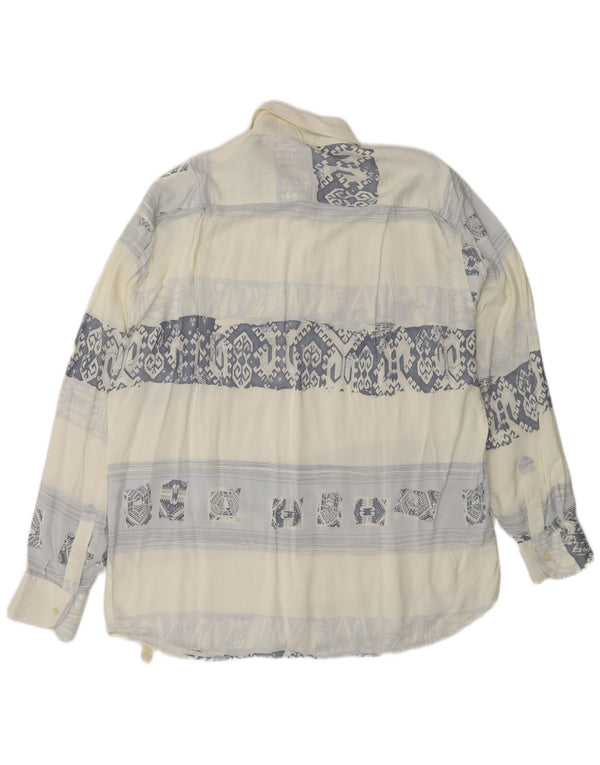 Fitzroy Herreskjorte XL Blå Paisley Viscose