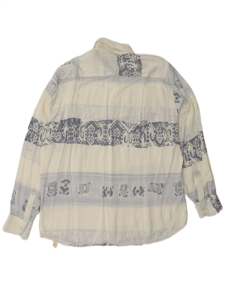 Fitzroy Herreskjorte XL Blå Paisley Viscose