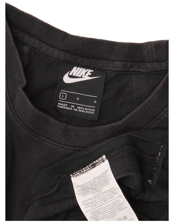 Nike grafisk T-shirt top til mænd, stor sort bomuld