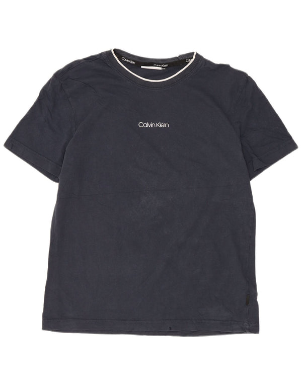 Calvin Klein Herre T-shirt Top Medium Marineblå Bomuld