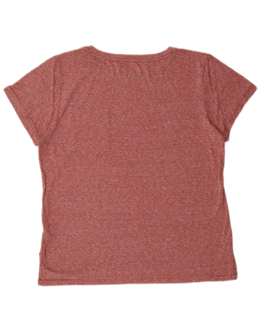 J. CREW Dame T-Shirt Top UK 16 Stor Rød Polyester