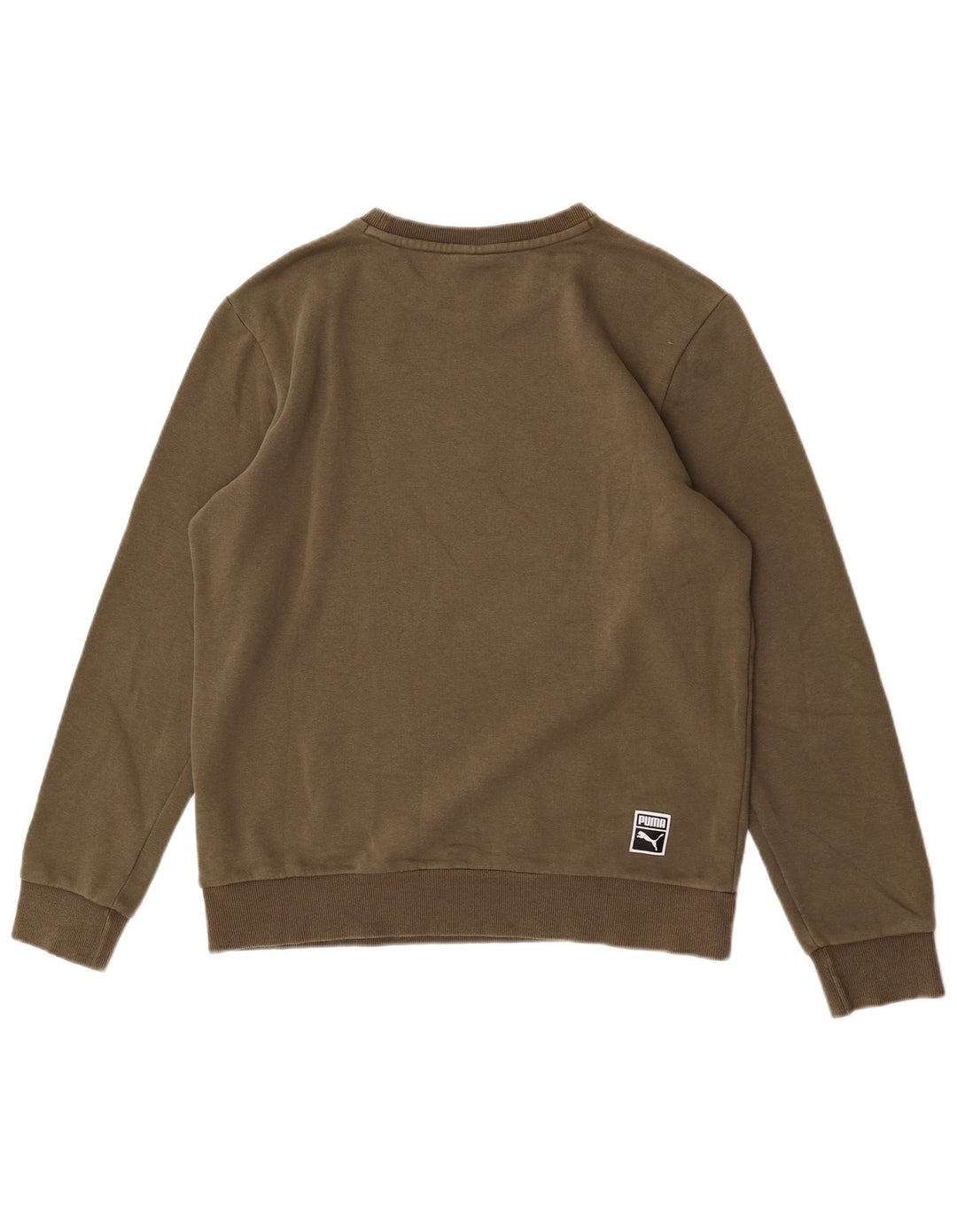 Puma Herre Grafisk Sweatshirt Jumper Medium Khaki Bomuld