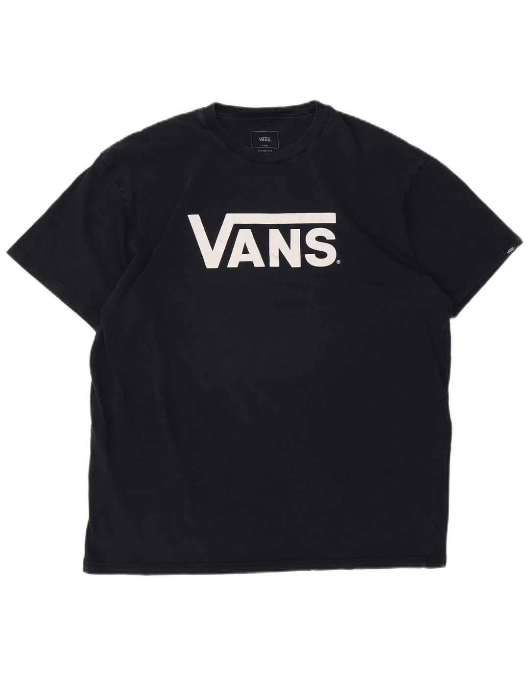 VANS Herre Classic Fit grafisk T-shirt Top Stor marineblå bomuld
