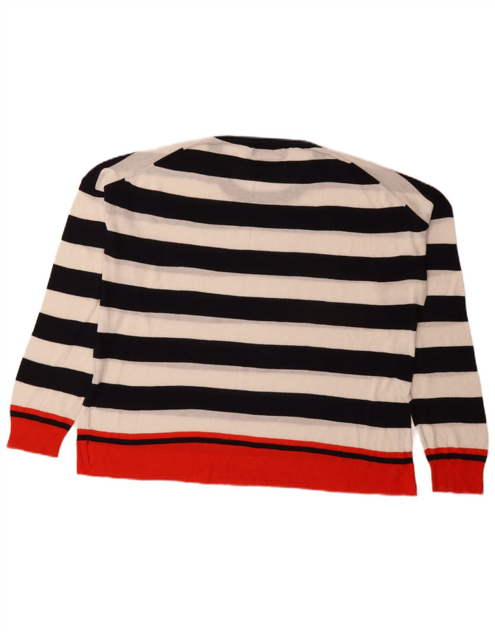 Zara Dame Jumper Sweater UK 16 Stor Flerfarvet Stribet