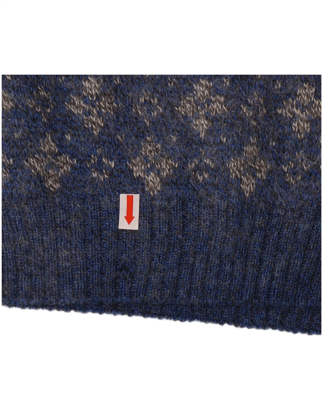 Umberto Severi Herre Polo Neck Jumper Sweater IT 52 Large Blue Floral