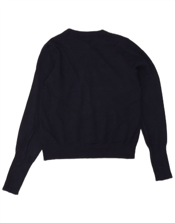 Marks & Spencer Dame Cardigan Sweater UK 12 Medium Navy Blue Viscose