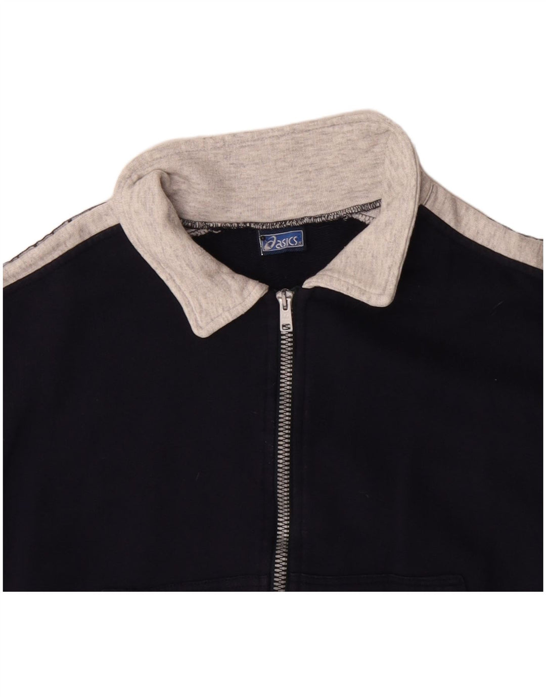 Asics Grafisk træningsdragt topjakke til kvinder UK 10 Small Navy Blue Colourblock