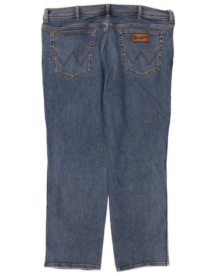 Wrangler Herre Texas Straight Jeans W44 L30 Blå Bomuld