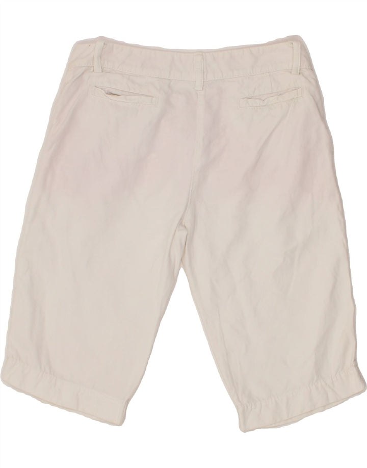 ARMANI Womens Chino Shorts W29 Medium  White Linen Vintage Armani and Second-Hand Armani from Messina Hembry 