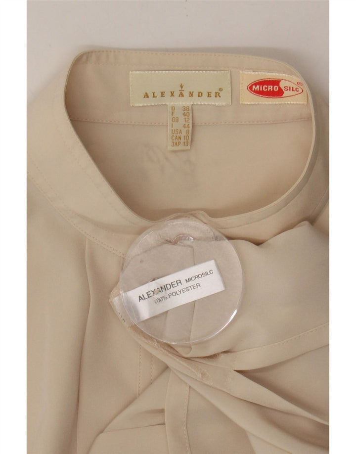 ALEXANDER Womens Shirt Blouse UK 12 Medium  Beige Polyester Vintage Alexander and Second-Hand Alexander from Messina Hembry 