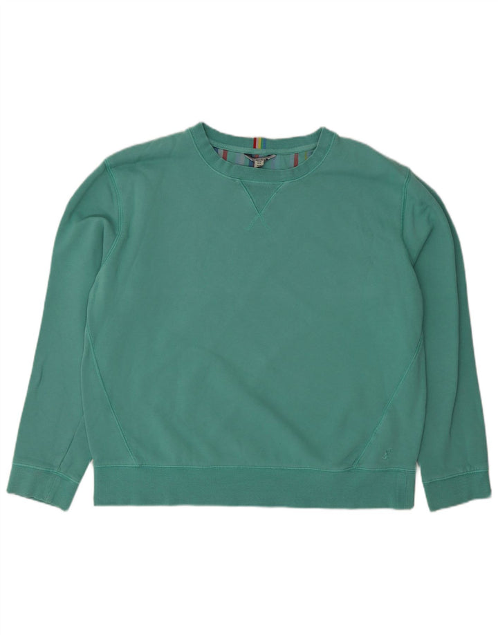 Joules Dame Oversized Sweatshirt Jumper UK 12 Medium Grøn Bomuld
