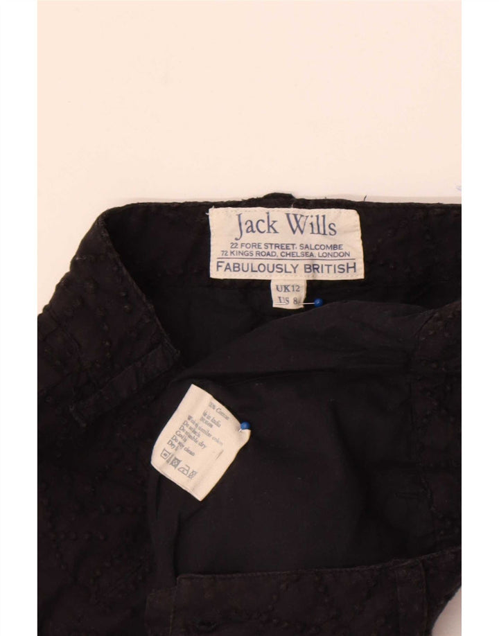 Jack Wills Dame Chino Shorts UK 12 Medium W30 Sort Bomuld