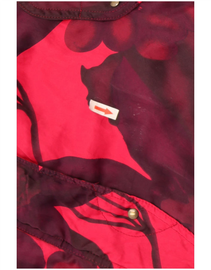 Belfe & Belfe Dame Oversized Skijakke UK 16 Large Pink Floral Nylon