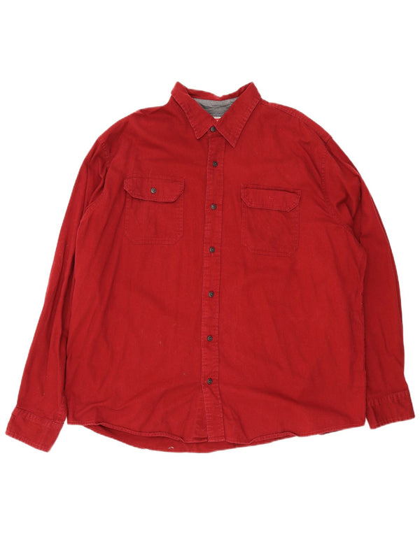 Wrangler herre Regular Fit skjorte XL rød bomuld