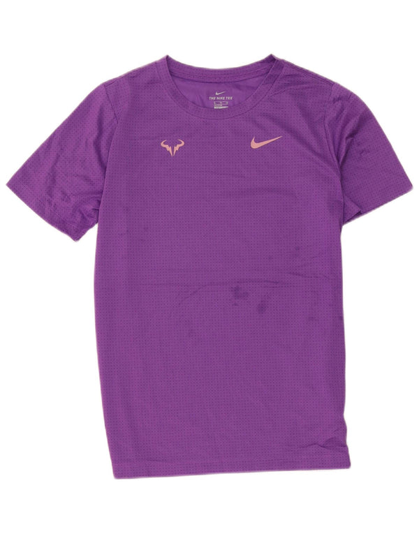 Nike Boys Rafa T-Shirt Top 13-14 år XL Lilla plettet polyester