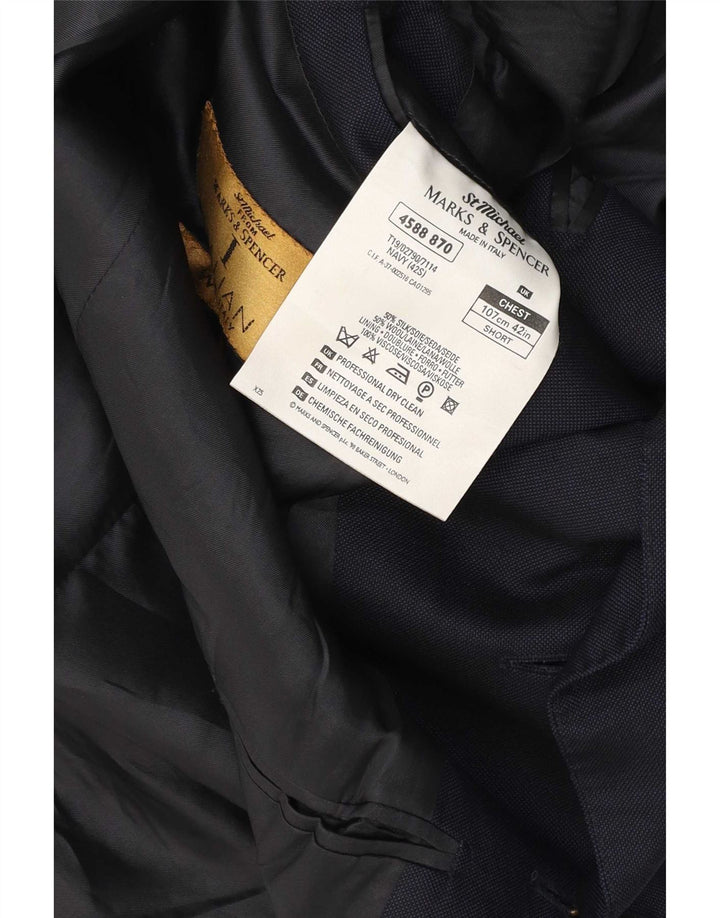 Marks & Spencer Herre St. Michael Blazer Jacket UK 42 Large Navy Blue