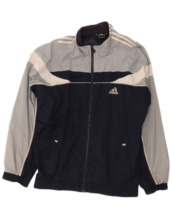 Adidas Træningsdragt til mænd, topjakke UK 42/44 Large Navy Blue Colourblock