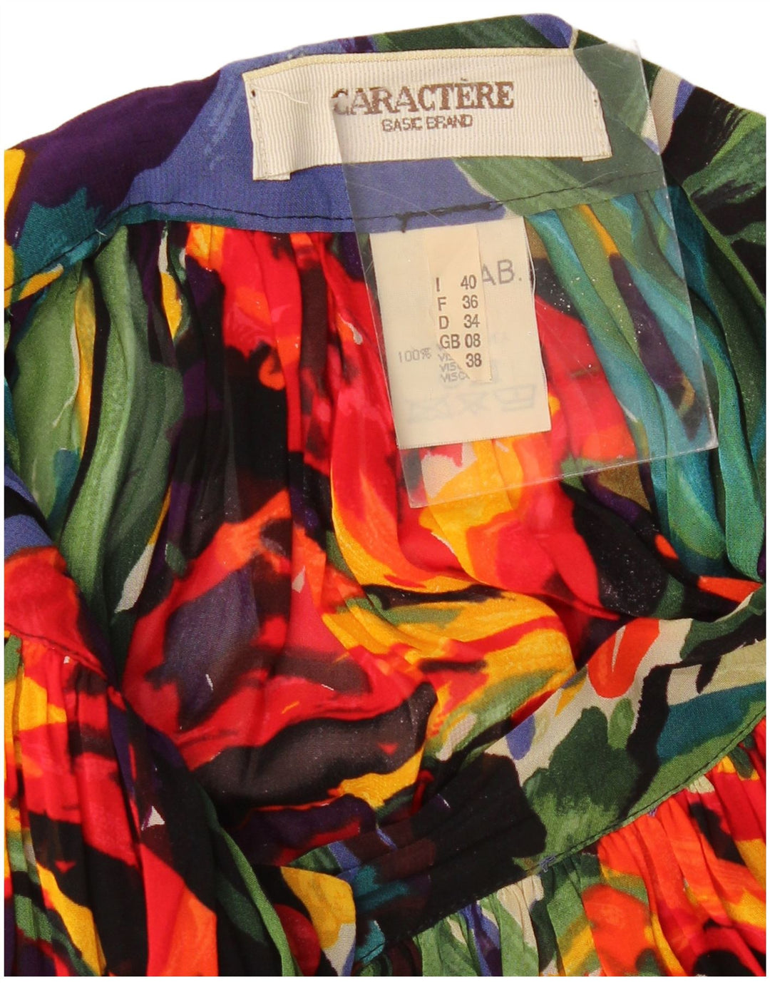 CARACTERE Plisseret nederdel til kvinder UK 8 Small W26 Multicolored Floral Viscose