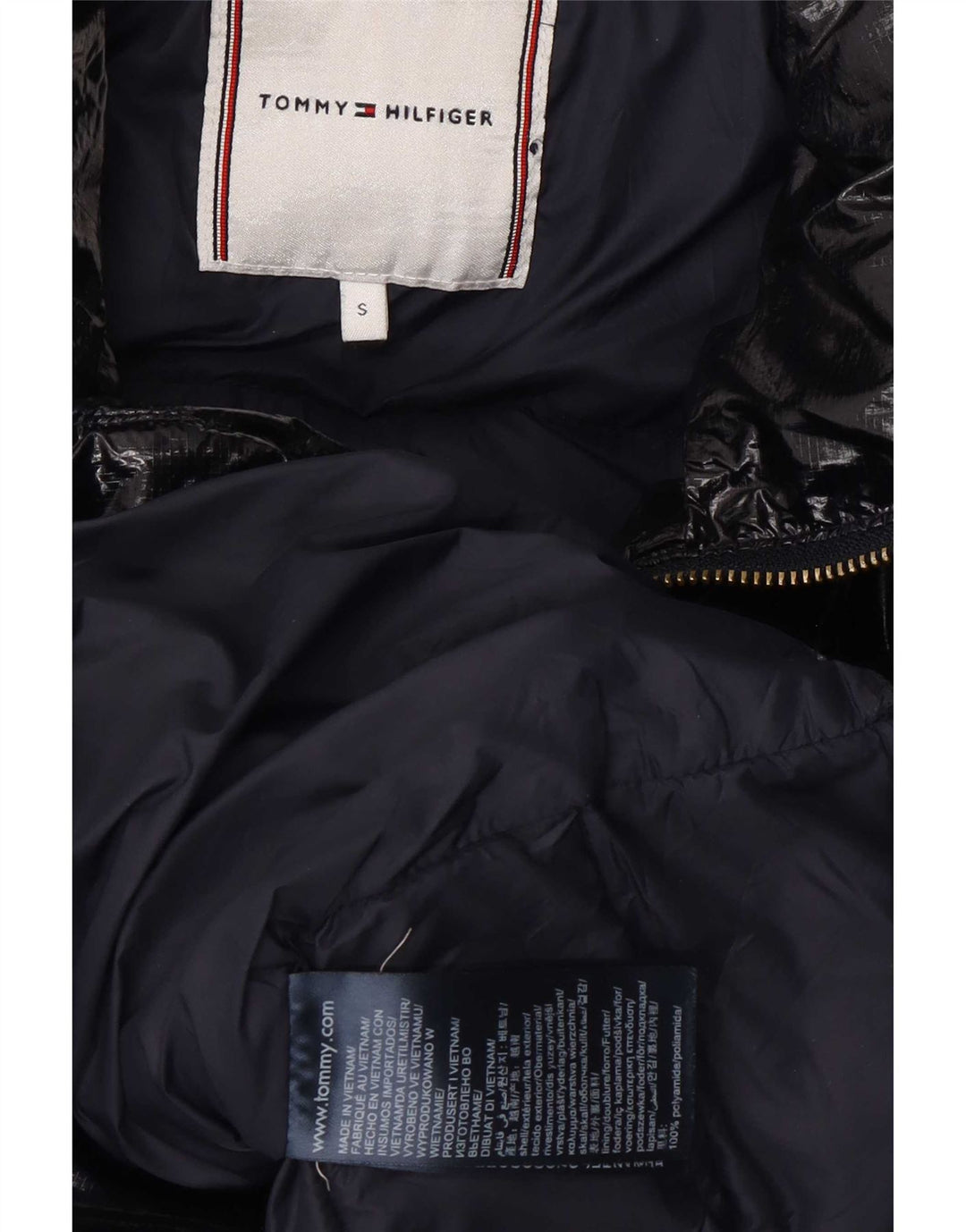 Tommy Hilfiger Dame Polstret Jakke UK 10 Small Navy Blue Polyamide