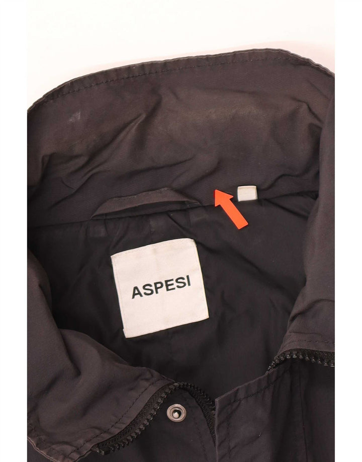 Aspesi Womens Utility Jacket UK 18 XL Navy Blue Polyamide