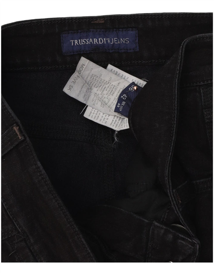 Trussardi Straight Jeans til mænd W40 L30 Sort bomuld