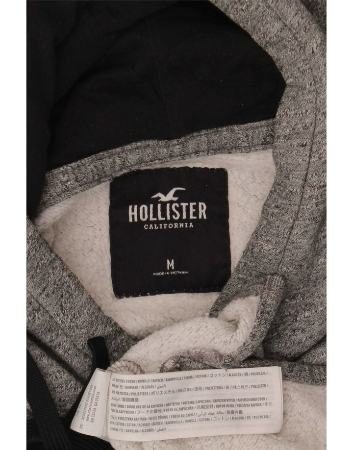 Hollister Grafisk hættetrøje til mænd mellemgrå bomuld