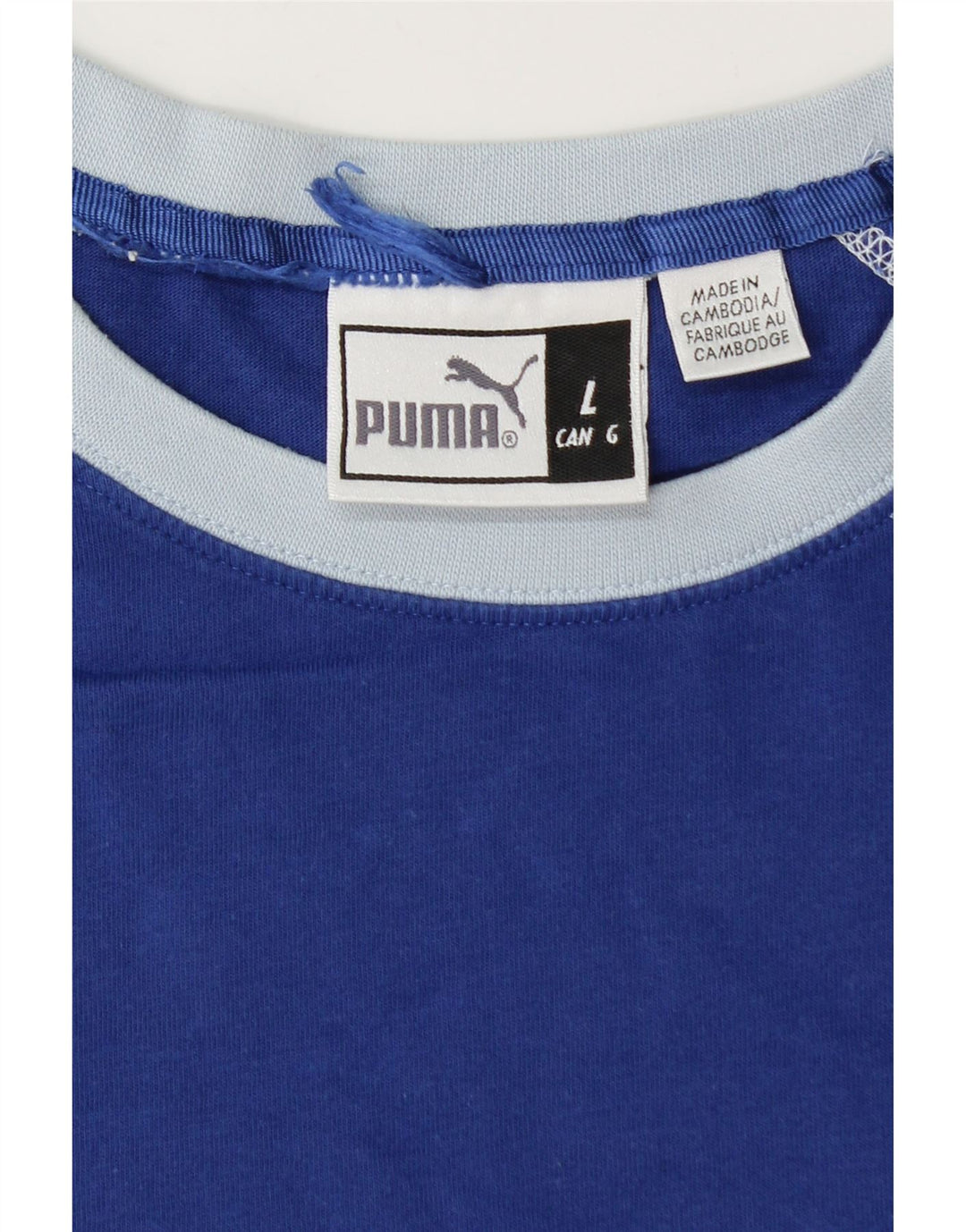 Puma Herre Top Langærmet Stor Blå Colourblock
