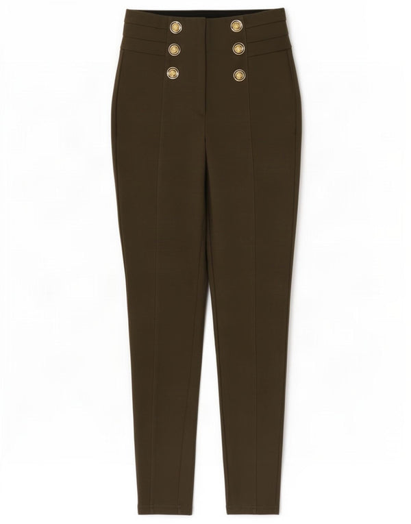 Zara Dame Skinny Casual Bukser XS W24 L27 Khaki