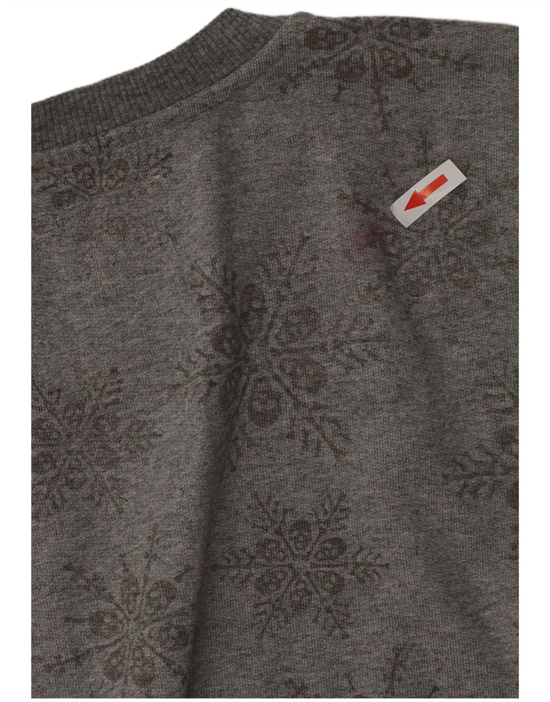 Vans Herre Sweatshirt Jumper Medium Grey Floral Bomuld