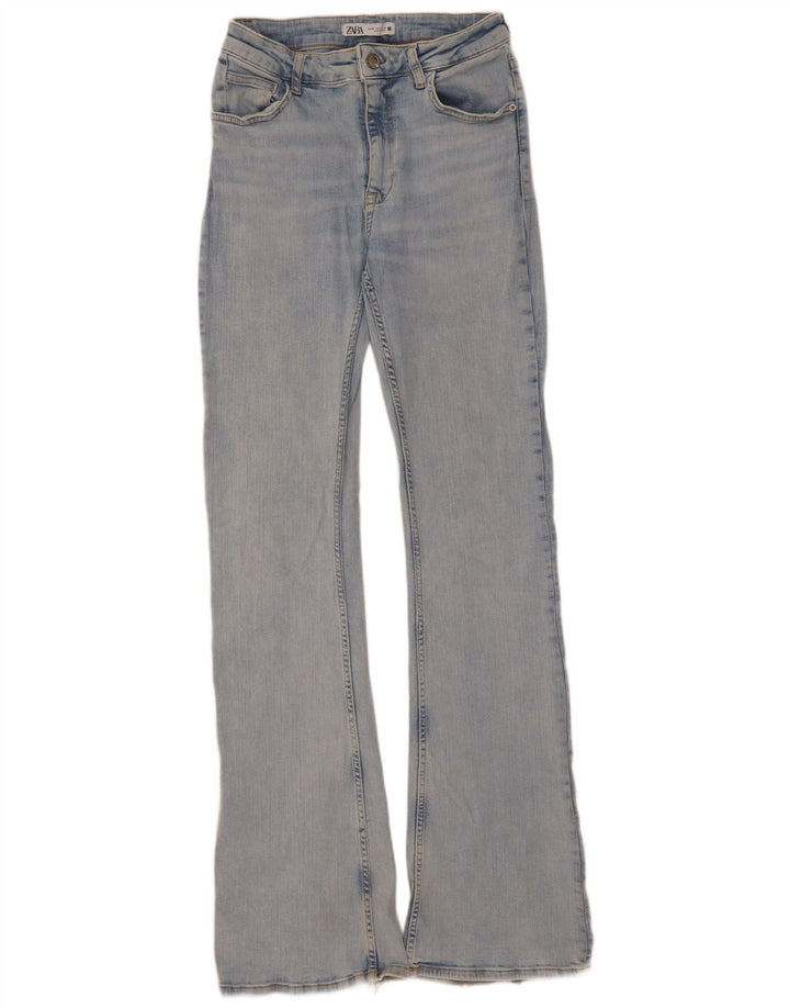 Zara Dame Flared Jeans EU 38 Small W28 L34 Blå