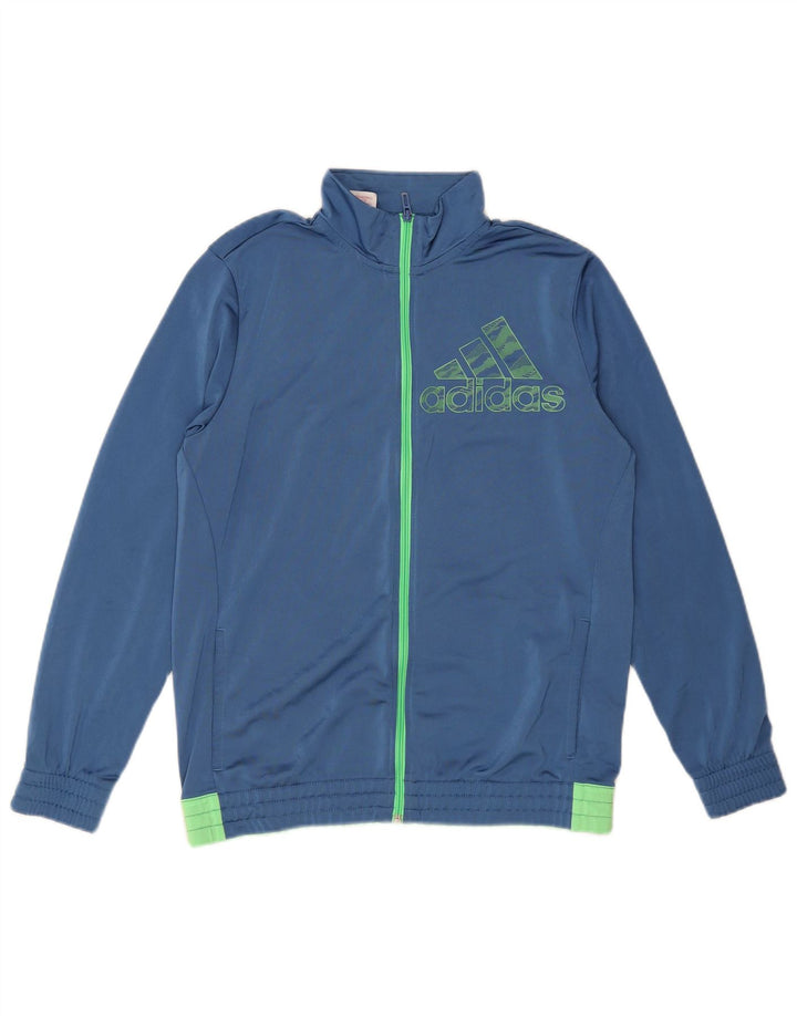 Adidas drenge grafisk træningsdragt topjakke 15-16 år Blue Colourblock