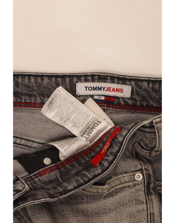 Tommy Hilfiger Herre Slim Jeans W32 L30 Grå Bomuld