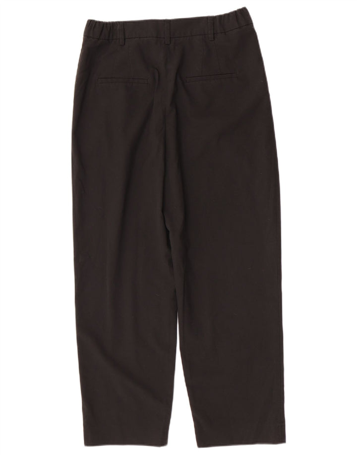 ZARA Womens Pegged Cropped Trousers Small W26 L25 Black