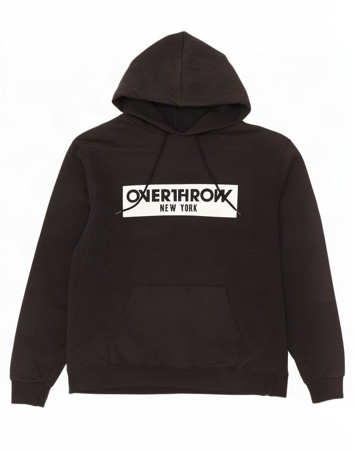 Champion Herre Grafisk Hoodie Jumper Large Sort