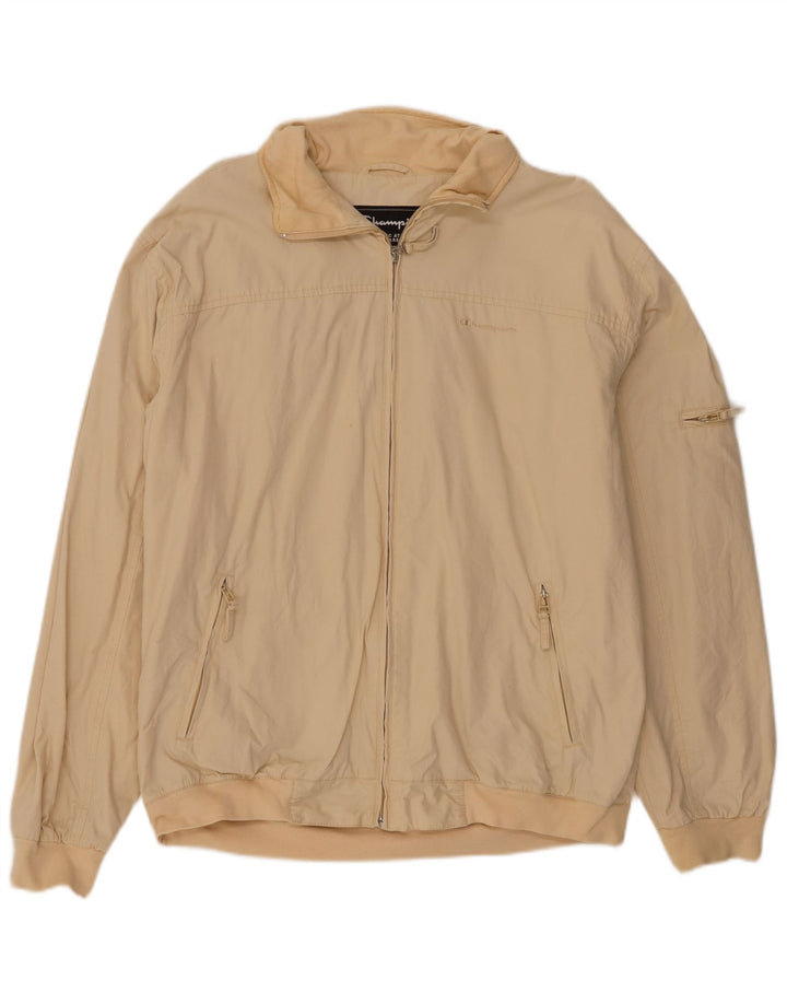 Champion Herre Bomberjakke UK 40 Stor Beige Bomuld
